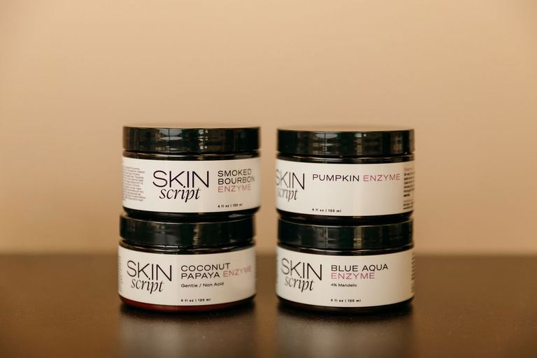 Skin Script enzyme masks at Alpha Chiropractic